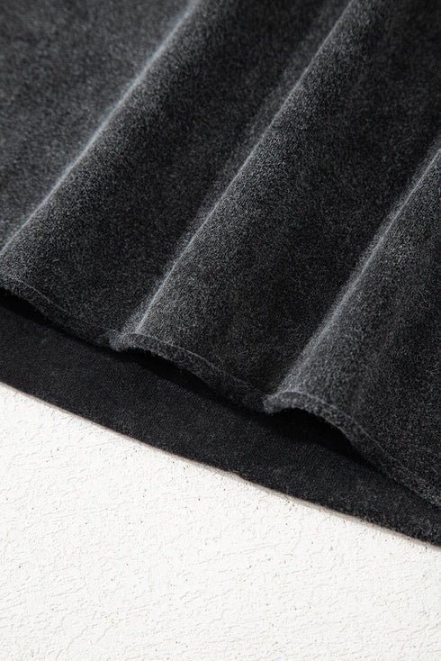 Abstract Line Art Graphic Mineral Washed Boyfriend Tee