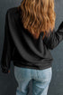 Abstract Linear Graphic Print Relaxed Crewneck Sweatshirt