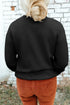 Abstract Linear Graphic Print Relaxed Crewneck Sweatshirt