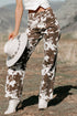 Abstract Pattern Regular Fit Full Length Western Jeans