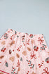 Abstract Pattern Short Sleeve Two Piece Lounge Set