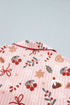 Abstract Pattern Short Sleeve Two Piece Lounge Set