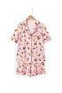 Abstract Pattern Short Sleeve Two Piece Lounge Set