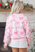 Abstract Print Drop Shoulder High Neck Sweatshirt