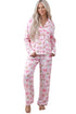 Abstract Print Full Length Long Sleeve Lounge Set