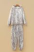 Abstract Print Long Sleeve Elastic Waist Pant Set