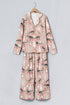 Abstract Print Long Sleeve Pullover Two Piece Lounge Set