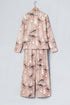 Abstract Print Long Sleeve Pullover Two Piece Lounge Set