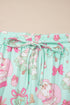 Abstract Print Long Sleeve Two Piece Lounge Set