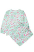 Abstract Print Long Sleeve Two Piece Lounge Set