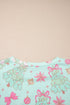 Abstract Print Long Sleeve Two Piece Lounge Set
