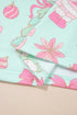 Abstract Print Long Sleeve Two Piece Lounge Set