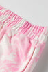 Abstract Print Loose Hoodie Slim Shorts 2Pcs Short Set