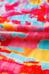 Abstract Print Puff Sleeve Smocked Bust Plus Size Maxi Dress
