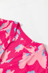 Abstract Print Puff Sleeve Tiered Mini Dress
