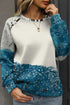 Abstract Print Raglan Sleeve Relaxed Pullover Sweatshirt
