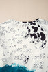 Abstract Print Raglan Sleeve Relaxed Pullover Sweatshirt