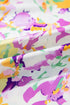 Abstract Print Ruffled Sleeve Satin Notched Neck Blouse