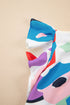 Abstract Print Smocked Bodice Ruffle Sleeve Blouse