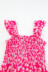 Abstract Print Smocked Ruffle Strap Tiered Maxi Dress