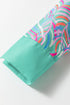 Abstract Print Split Neck Bracelet Sleeve Shift Mini Dress