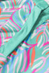Abstract Print Split Neck Bracelet Sleeve Shift Mini Dress