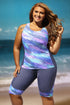 Abstract Print Tank And Fitted Short Active Set