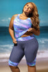 Abstract Print Tank And Fitted Short Active Set