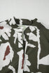 Abstract Print Tiered Ruffle Cuff Button Up Blouse