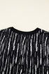 Abstract Print V Neck Long Sleeve Modern Blouse