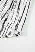 Abstract Print V Neck Long Sleeve Modern Blouse