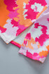 Abstract Print V Neck Short Sleeve Woven Blouse