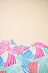 Abstract Print Waffle Knit Dolman Sleeve Relaxed Top