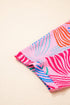 Abstract Print Waffle Knit Dolman Sleeve Relaxed Top