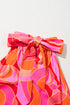 Abstract Printed High Neck Knotted Nape Sleeveless Maxi Dress