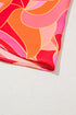 Abstract Printed High Neck Knotted Nape Sleeveless Maxi Dress