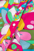 Abstract Printed Lantern Sleeve Buttoned Mini Dress