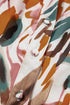 Abstract Printed Puff Sleeve Button Up Braided Belt Mini Dress