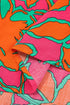 Abstract Sketch Floral Button Front Woven Blouse