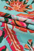 Abstract Smocked Bodice Knotted Strap Ruffled Maxi Dress