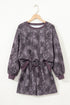 Abstract Woodland Print Baggy Pullover Drawstring Short Sets