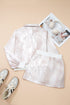 Abstract Woodland Print Balloon Sleeve Pullover Skort Two Piece Dress