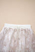 Abstract Woodland Print Balloon Sleeve Pullover Skort Two Piece Dress