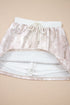 Abstract Woodland Print Balloon Sleeve Pullover Skort Two Piece Dress