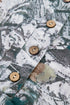 Abstract Woodland Print Western Henley Tunic Shirt