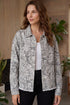 Leopard Print Studded Collar Patch Pocket Denim Jacket