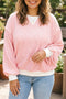 Ribbed Knit Long Sleeve Round Neck Top