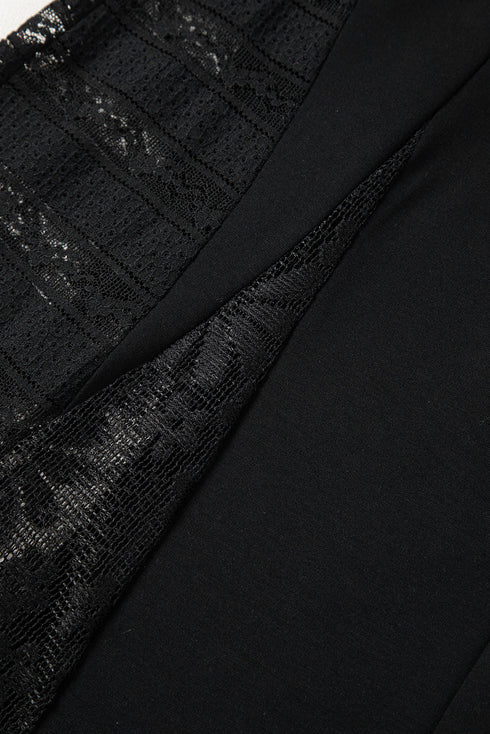 Bohemian Sheer Lace Patchwork Wide Leg Pants