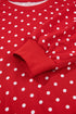 Polka Dot Drawstring Wide Leg Long Sleeve Pant Set