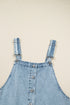 Washed Denim Tiered Flowy Western Overall Mini Dress